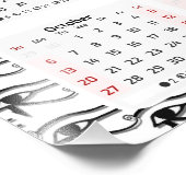 Oog van Horus Egyptisch patroon 2024 kalender Foto Afdruk (Hoek)
