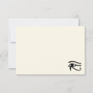 Oog van Horus Egyptisch Symbool Blank Crème Wit Notitiekaartje
