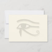 Oog van Horus Egyptisch Symbool Blank Crème Wit Notitiekaartje (Achterkant)