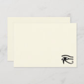 Oog van Horus Egyptisch Symbool Blank Crème Wit Notitiekaartje (Voorkant / Achterkant)