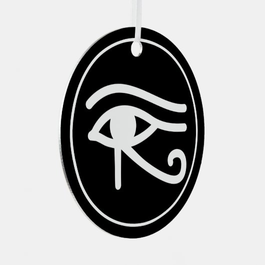 Oog van Horus Egyptisch symbool Metalen Ornament (Voorkant Rechts)