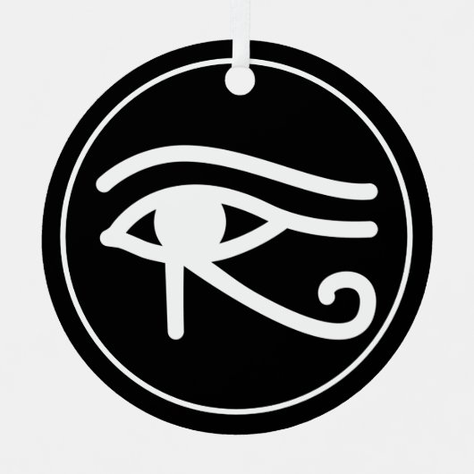 Oog van Horus Egyptisch symbool Metalen Ornament (Voorkant)