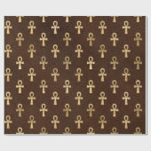 Oog van Horus Gold Egyptian Hieroglyphic Bronze Lu Cadeaupapier (Vlak)