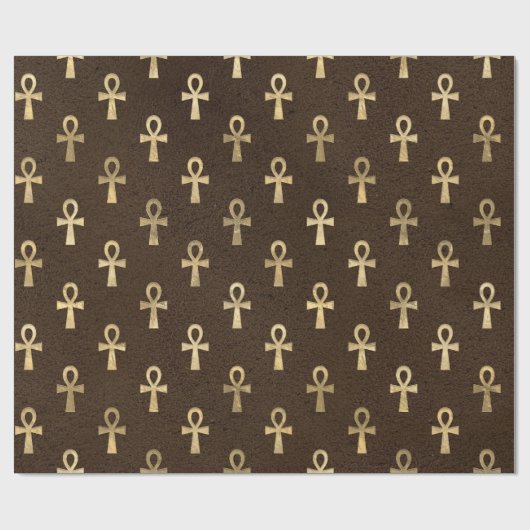 Oog van Horus Gold Egyptian Hieroglyphic Bronze Lu Cadeaupapier (Vlak)