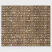 Oog van Horus Gold Egyptian Hieroglyphic Papyrus 1 Cadeaupapier (Vlak)