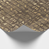 Oog van Horus Gold Egyptian Hieroglyphic Papyrus 1 Cadeaupapier (Hoek)