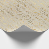 Oog van Horus Gold Egyptian Hieroglyphic Pharaoh Cadeaupapier (Hoek)