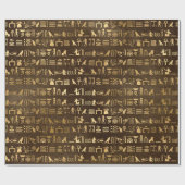 Oog van Horus Gold Egyptian Hieroglyphic Pharaohs Cadeaupapier (Vlak)