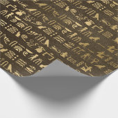 Oog van Horus Gold Egyptian Hieroglyphic Pharaohs Cadeaupapier (Hoek)