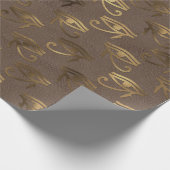 Oog van Horus Gold Egyptian Hieroglyphics Bronze Cadeaupapier (Hoek)