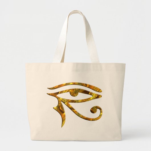 Oog van Horus - GOUD Grote Tote Bag (Voorkant)