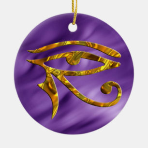 Oog van Horus - GOUDEN   lilagolven Keramisch Ornament