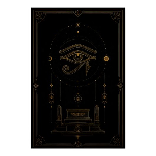 Oog van Horus Hemels Altaar Poster (Voorkant)