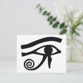 Oog van Horus Hieroglyphic Briefkaart (Staand voorkant)