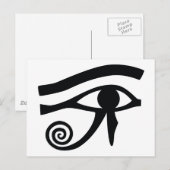 Oog van Horus Hieroglyphic Briefkaart (Voorkant / Achterkant)