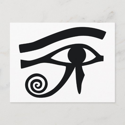 Oog van Horus Hieroglyphic Briefkaart (Voorkant)