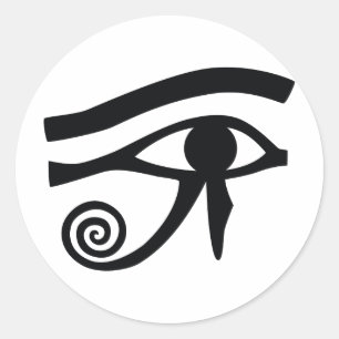 Oog van Horus Hieroglyphic Ronde Sticker