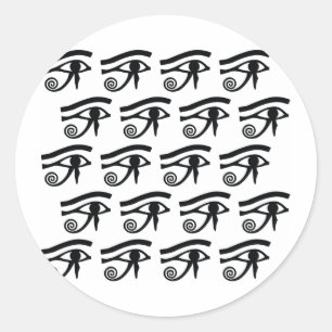 Oog van Horus Hieroglyphics Ronde Sticker