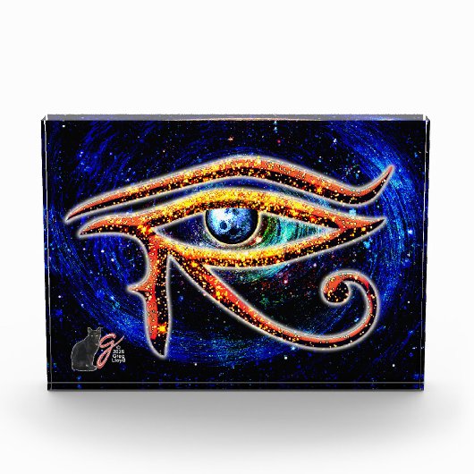 Oog van Horus Kleur Illustratie Acryl Blok (Voorkant)