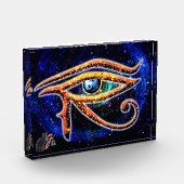 Oog van Horus Kleur Illustratie Acryl Blok (Links)