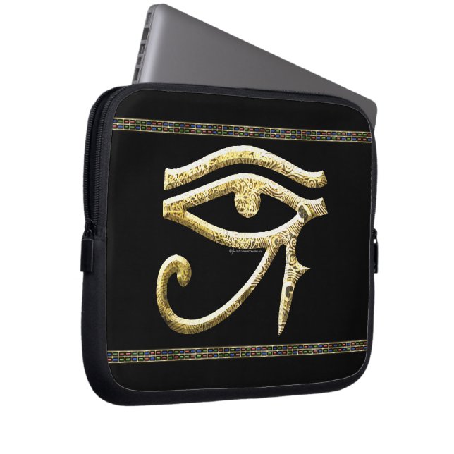 Oog van Horus Laptop Sleeve (Voorkant Rechts)