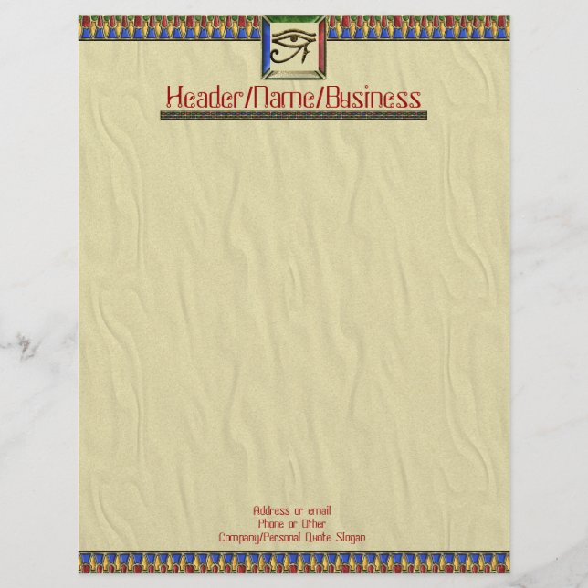 Oog van Horus Letterhead (Voorkant)
