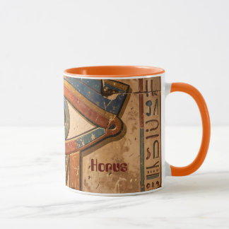 Oog van Horus met hiërogliefen Aangepast spirituee Mok
