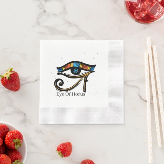 Oog van Horus op papyrus, Egyptische hiërogliefen Servet (Insitu)