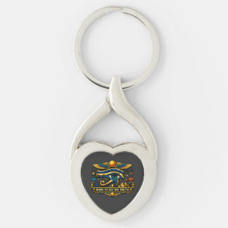 Oog van Horus Oud Egypte Hart Sleutelhanger