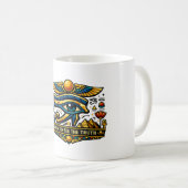 Oog van Horus Oude Egypte Koffiemok (Voorkant rechts)
