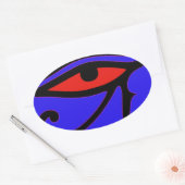 Oog van Horus Ovale Sticker (Envelop)