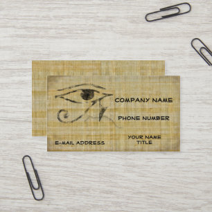 Oog van Horus - Papyrus Visitekaartje
