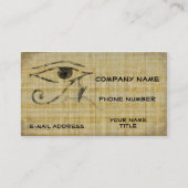 Oog van Horus - Papyrus Visitekaartje (Voorkant)