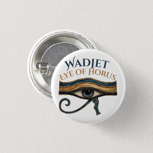 Oog van Horus Ronde Button 3,2 Cm (Voorkant /achterkant)