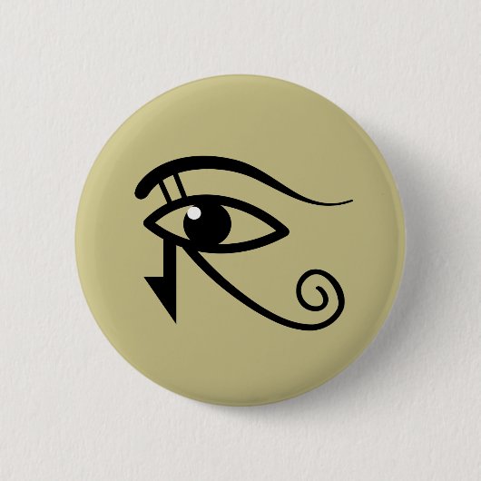Oog van Horus Ronde Button 5,7 Cm (Voorkant)