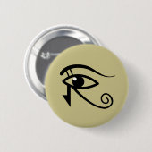 Oog van Horus Ronde Button 5,7 Cm (Voorkant /achterkant)