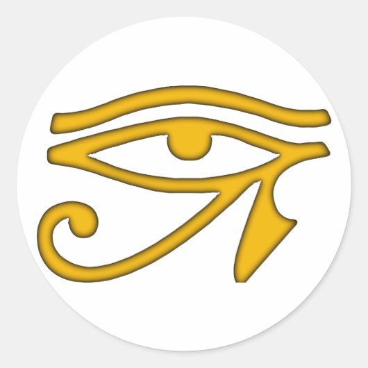 Oog van Horus Ronde Sticker (Voorkant)