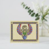 Oog van Horus Scarab Briefkaart (Staand voorkant)
