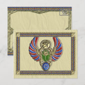 Oog van Horus Scarab Briefkaart (Voorkant / Achterkant)