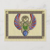 Oog van Horus Scarab Briefkaart (Voorkant)