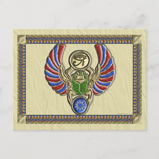 Oog van Horus Scarab Briefkaart (Voorkant)