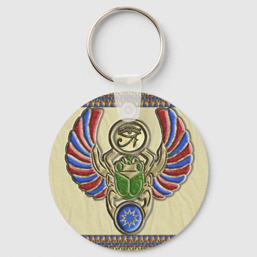 Oog van Horus Scarab Sleutelhanger (Voorkant)