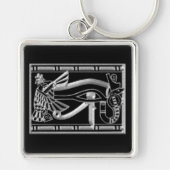 Oog van Horus Silver Egyptisch Sleutelhanger (Voorkant)