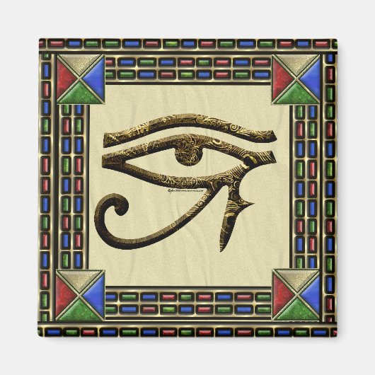 Oog van Horus Square Magnet (Voorkant)