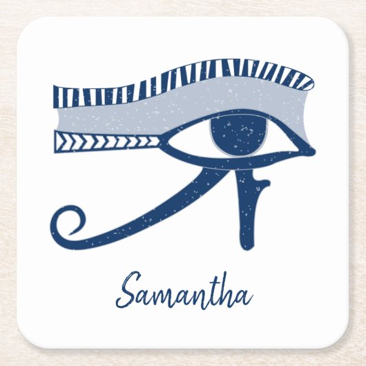 Oog van Horus Talisman gepersonaliseerd Kartonnen Onderzetters (Voorkant)