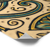 Oog van Horus Wall Art - Egyptisch Tribal Design Poster (Hoek)