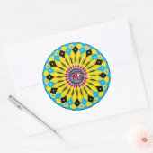 Oog van Horus Zonnebloem Mandala Art Sticker (Envelop)