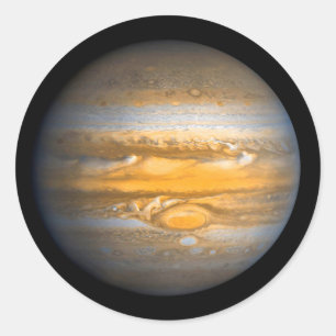Oog van Jupiter Planet uit de buitenruimte Ronde Sticker