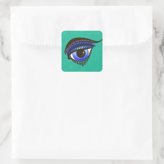 Oog van Medusa Square Sticker (Tas)