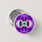 oog van mysterie ronde button 3,2 cm (Voorkant /achterkant)